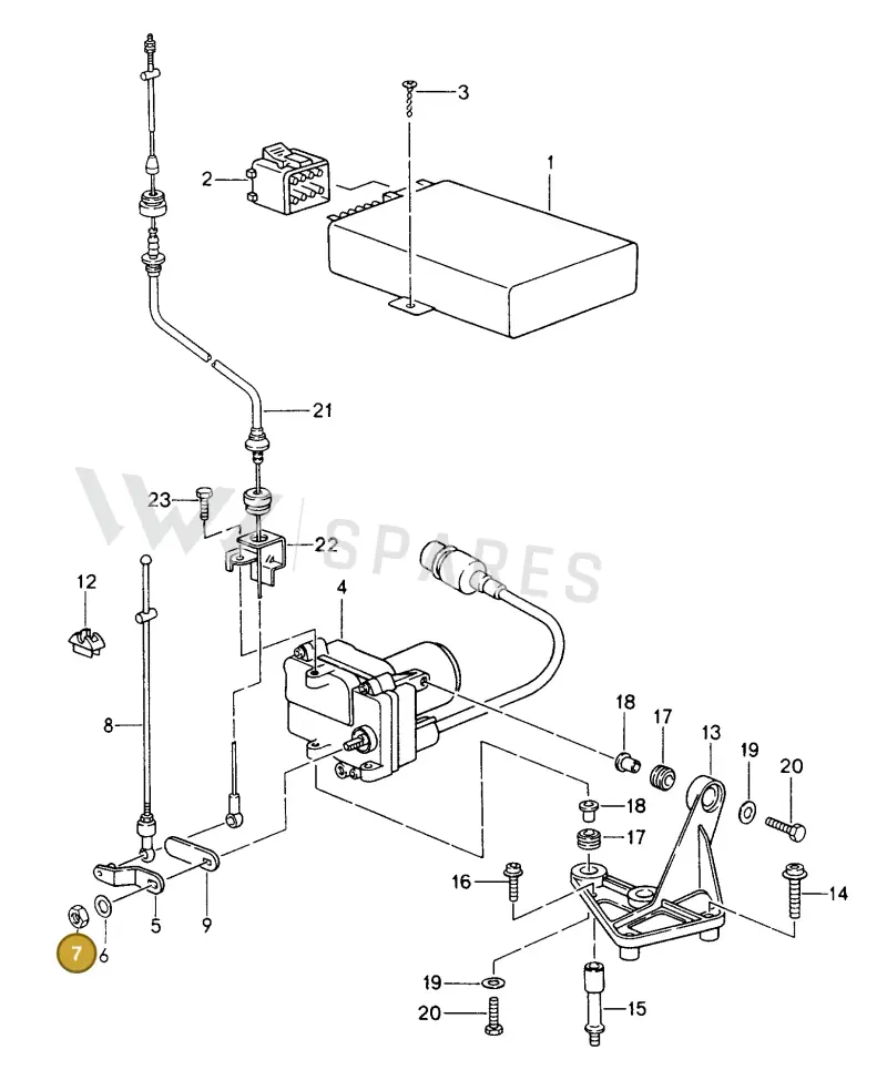 N0110184 — Porsche Carrera 4 Cabrio (1993-1998) diagram p17907000, position 7