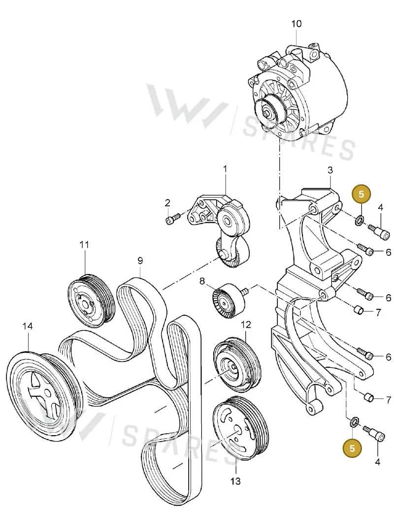N0122093 — Porsche Cayenne (2002-2006) diagram p24101015, position 5