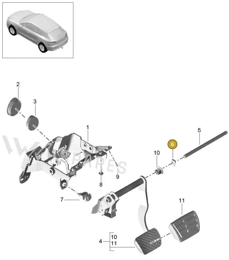 N0123294 — Porsche Macan GTS (2013-2018) diagram p44702000, position 6