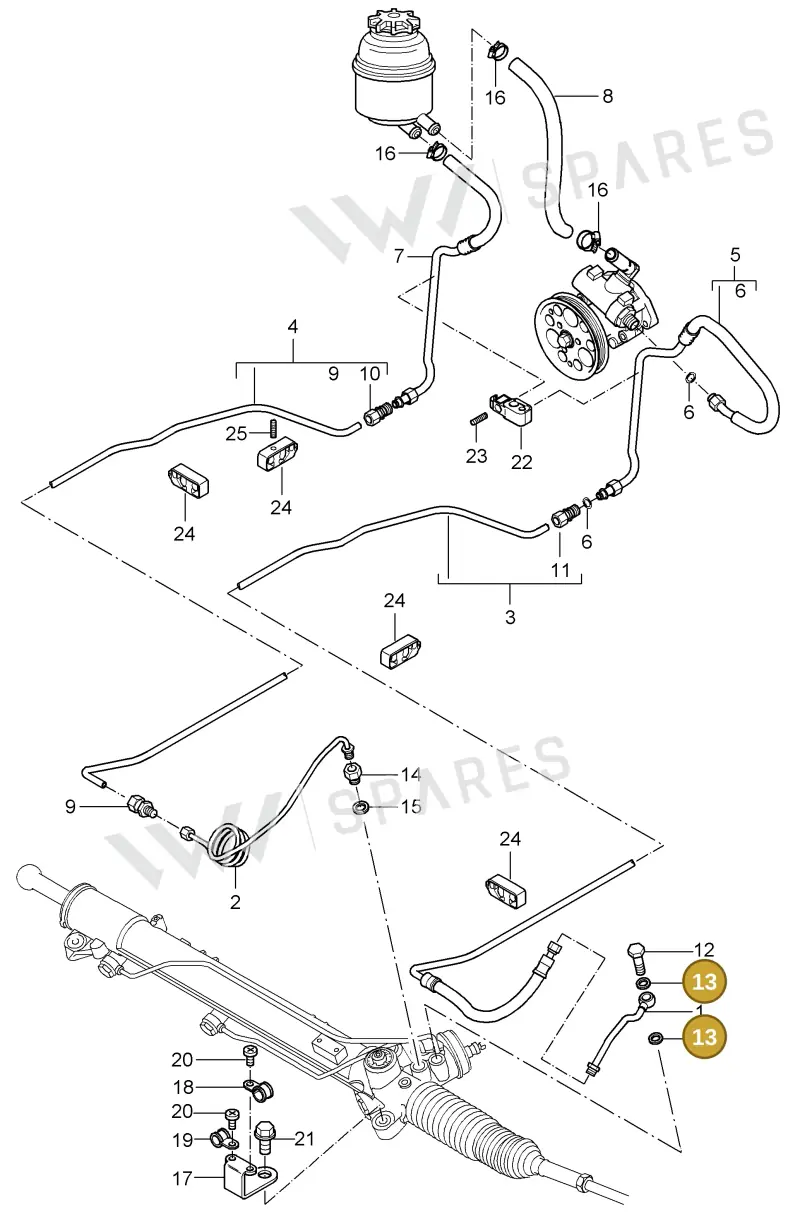 N0138492 — Porsche Carrera GT (2003-2006) diagram p25403001, position 13