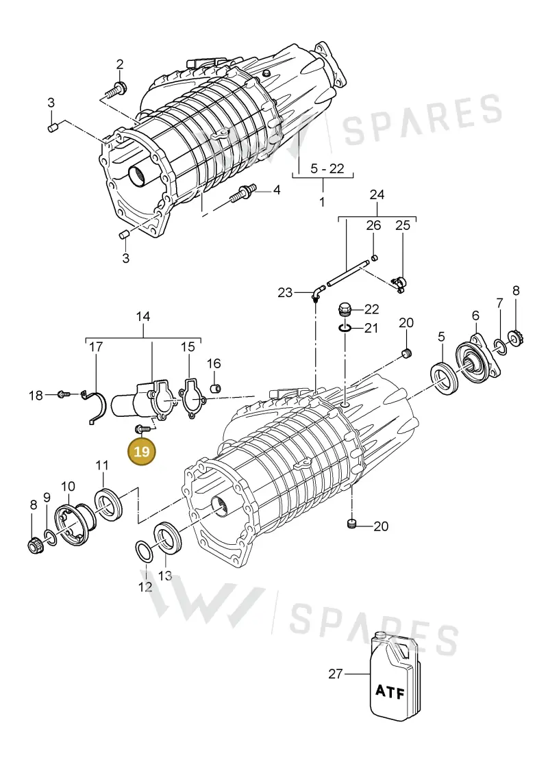 N0147263 — Porsche Cayenne (2002-2006) diagram p24305015, position 19