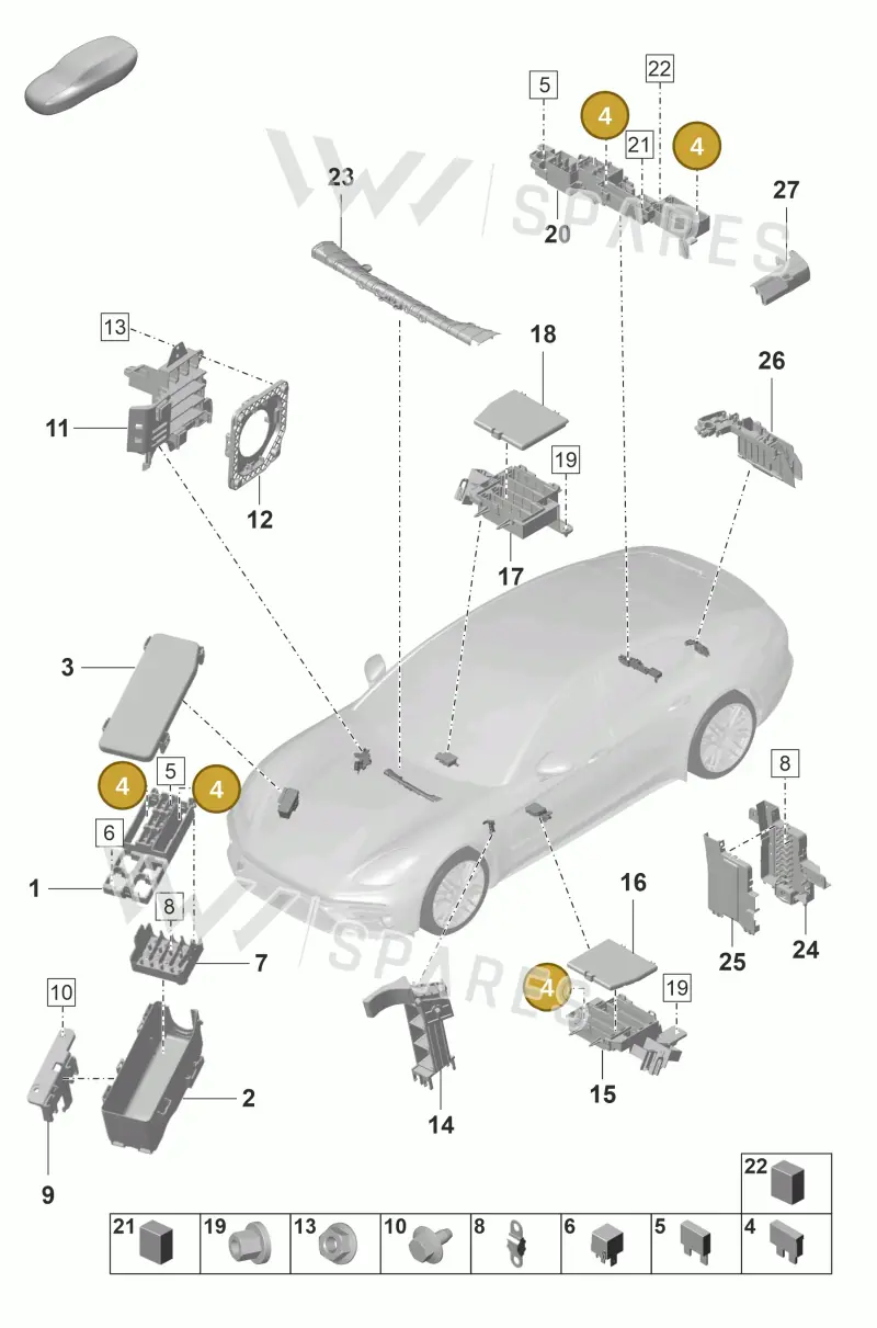 N01713120 — Porsche Panamera 4 Hybrid (2020-2023) diagram p58902000, position 4