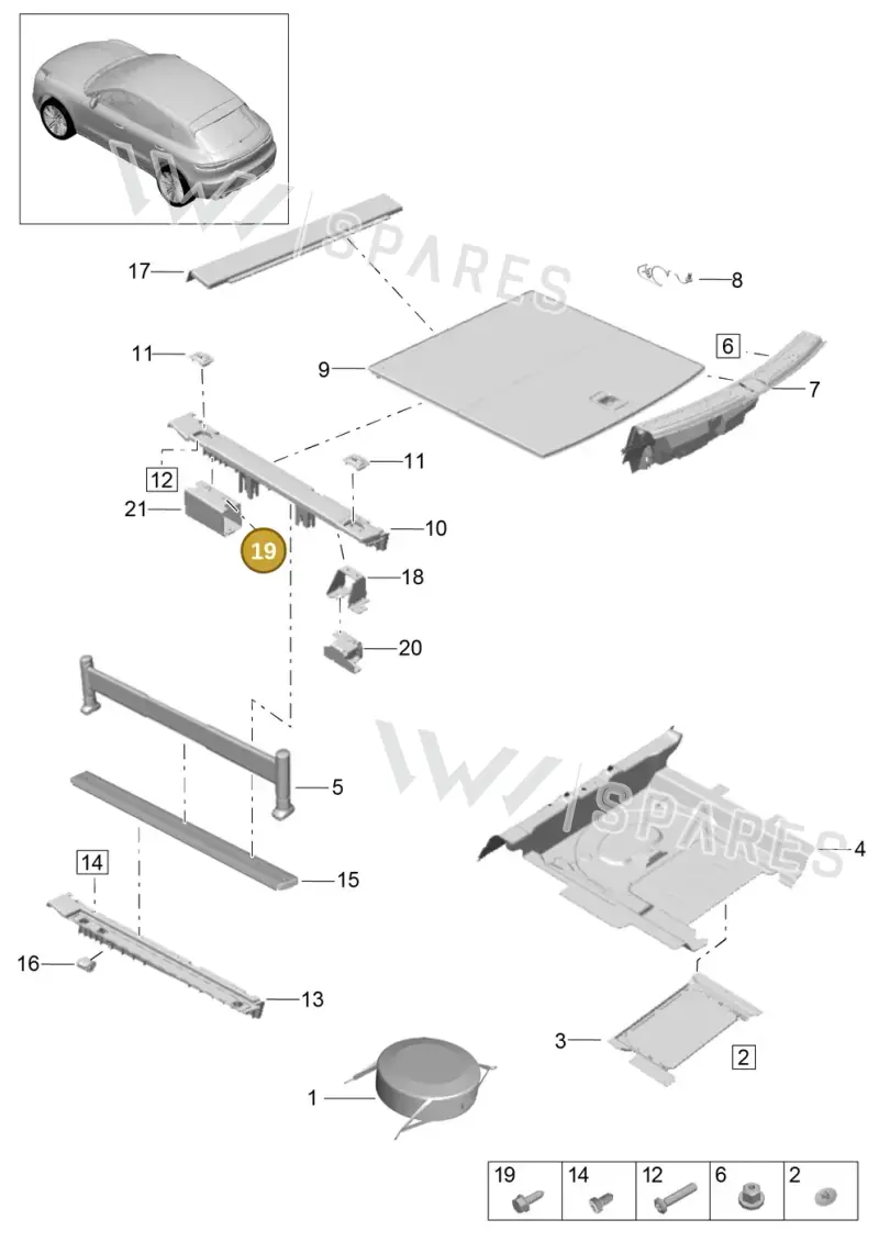 N01950211 — Porsche Macan R4 TFSI (2018-) diagram p52807050, position 19