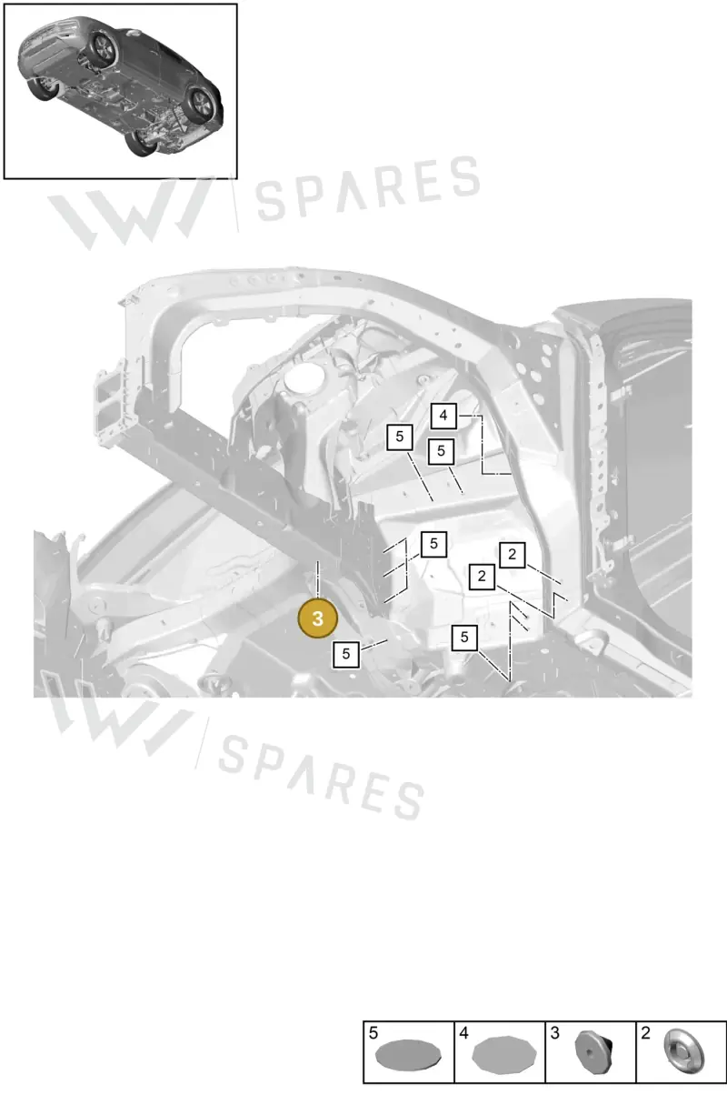 N0200251 — Porsche Cayenne Hybrid Coupe (2023-) diagram p51806000, position 3