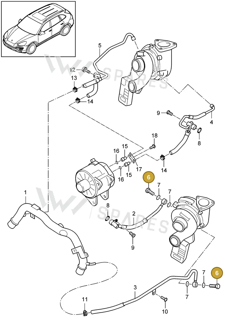 N0210747 — Porsche Cayenne (2010-2018) diagram p37202090, position 6