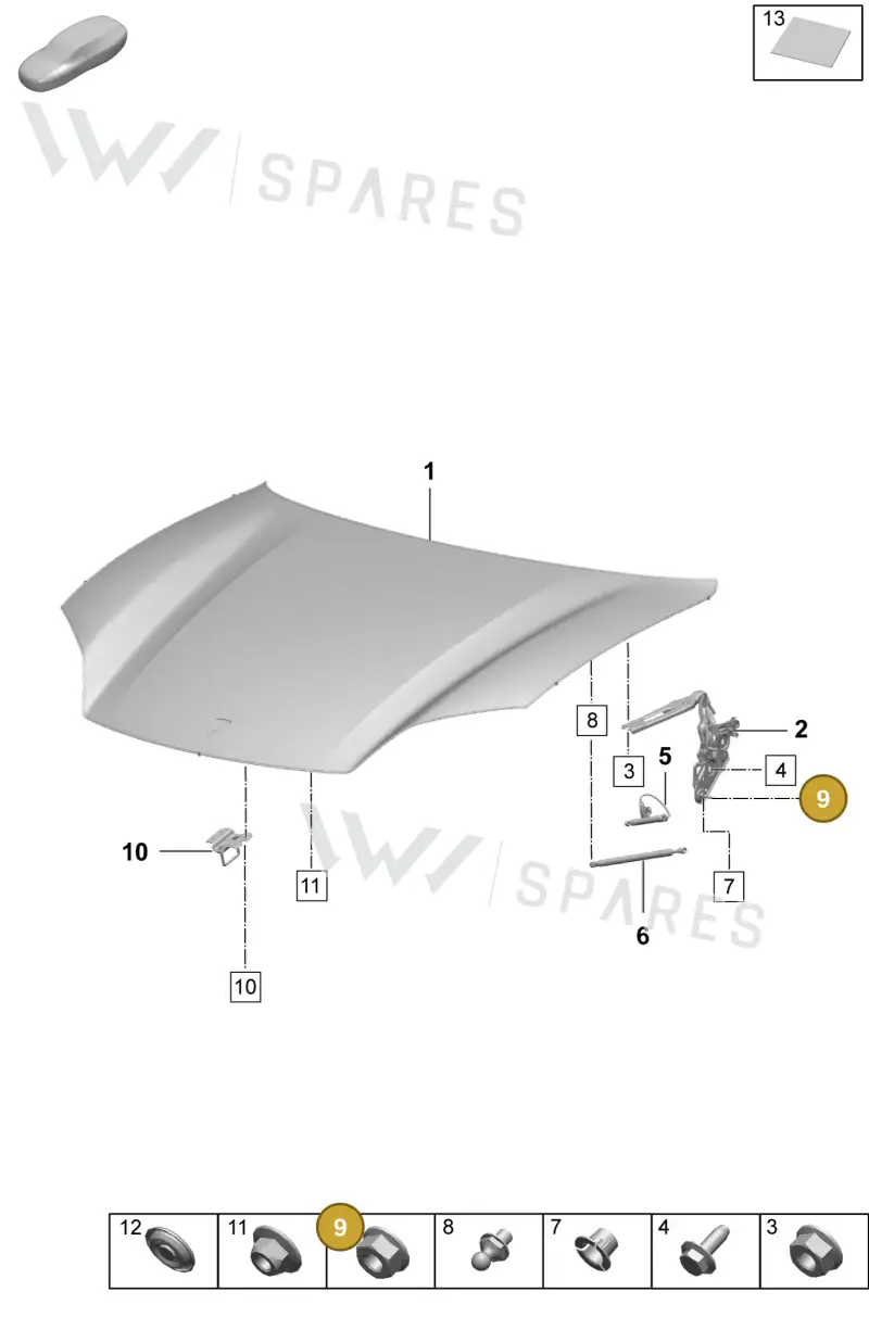 N02300213 — Porsche Macan 4 (2024-) diagram p61803000, position 9
