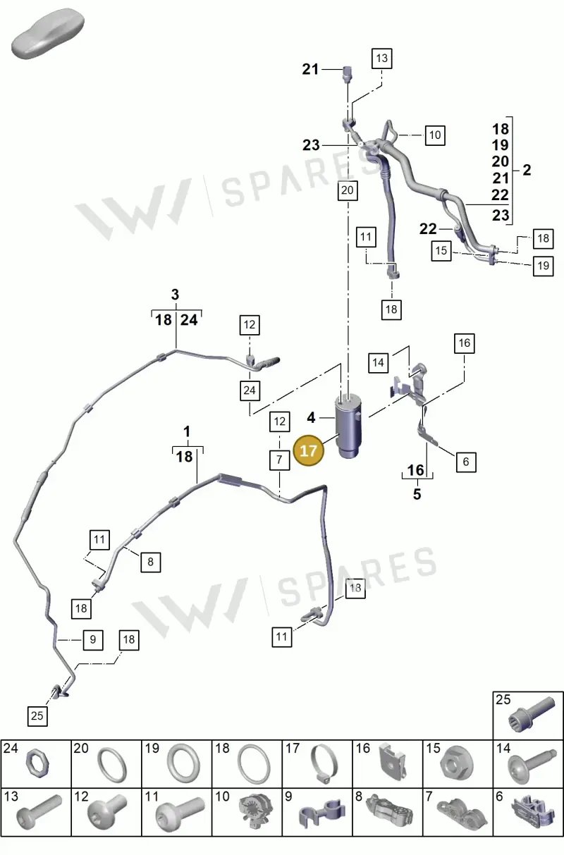 N0245226 — Porsche 992 Sport Classic (2020-) diagram p57814710, position 17