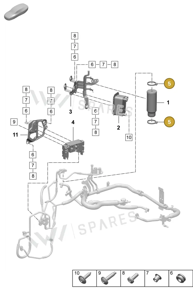 N0245226 — Porsche Taycan Sport Turismo (2023-) diagram p64814450, position 5