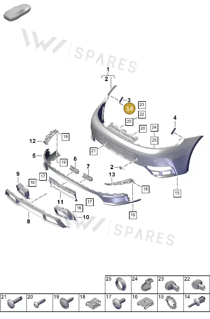 N0385013 — Porsche 992 Carrera Coupe (2024-) diagram p63802500, position 14