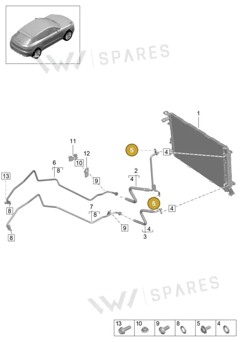 N10009506 — Porsche Macan R4 TFSI (2018-) diagram p52000061, position 5