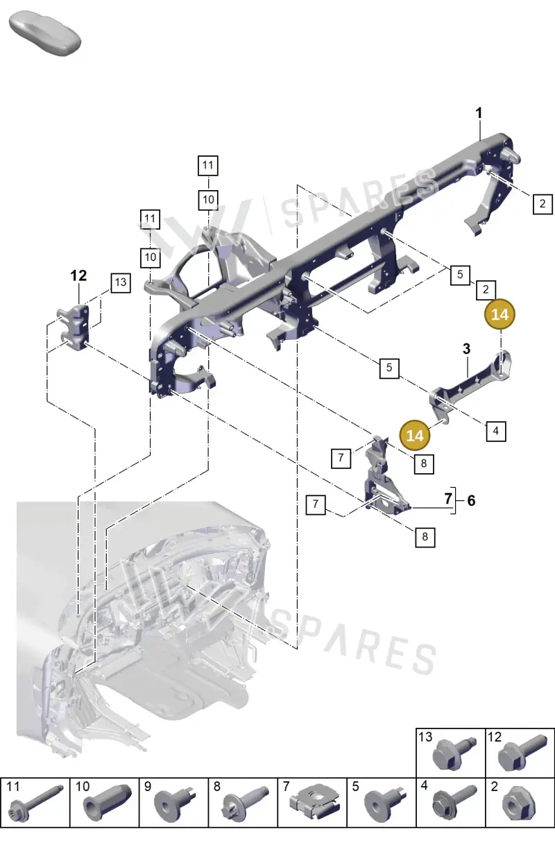 N10045504 — Porsche Panamera (2023-) diagram p62809020, position 14