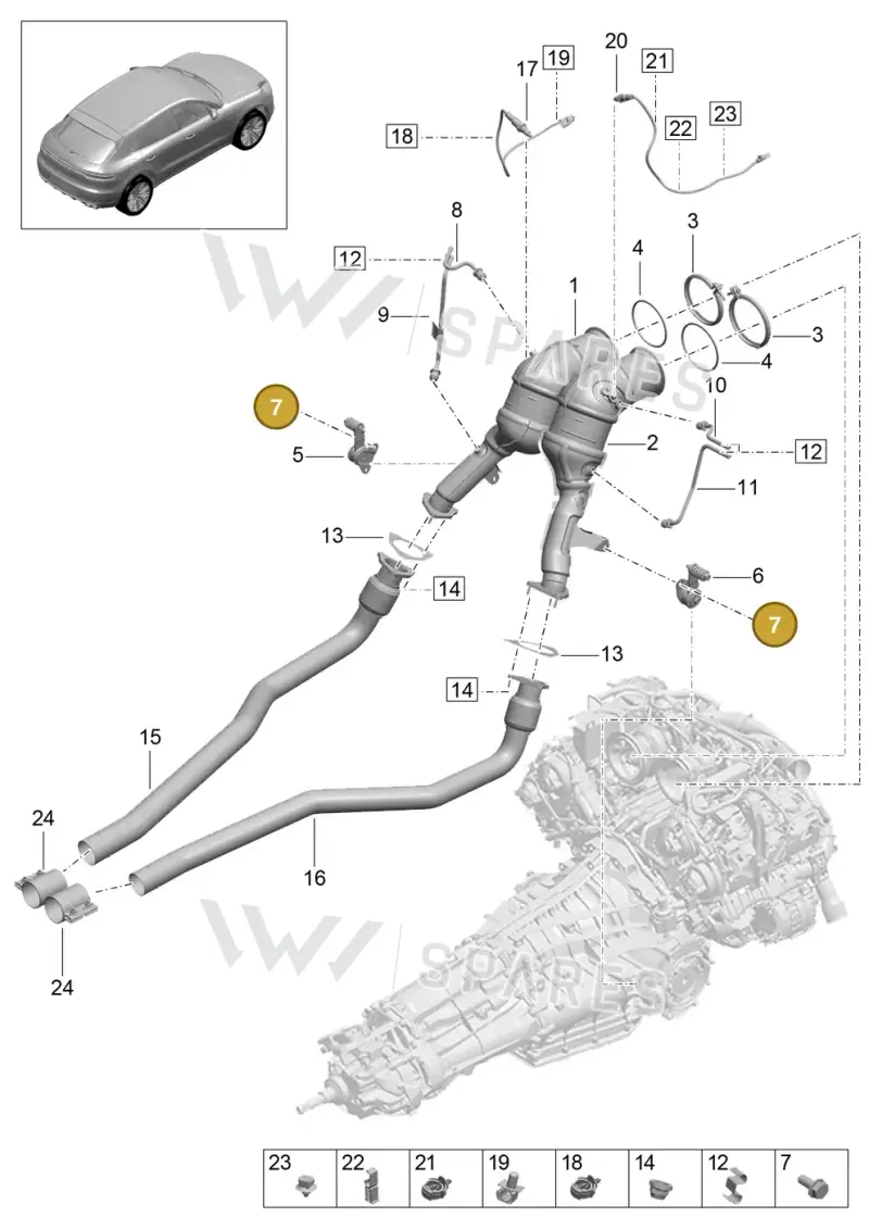N10049308 — Porsche Macan R4 TFSI (2018-) diagram p52000130, position 7