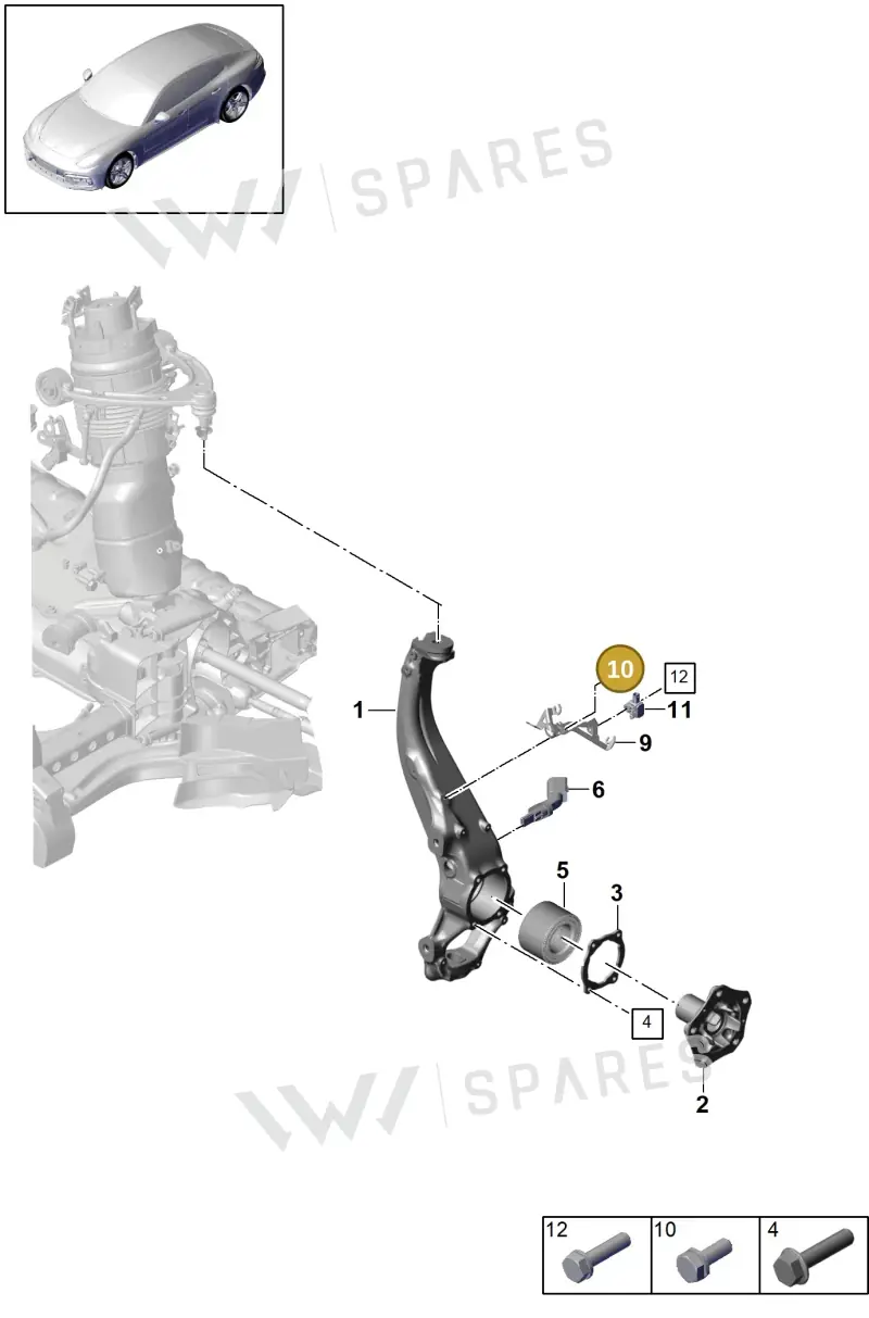N10082913 — Porsche Panamera 4 Hybrid (2016-2020) diagram p49401020, position 10