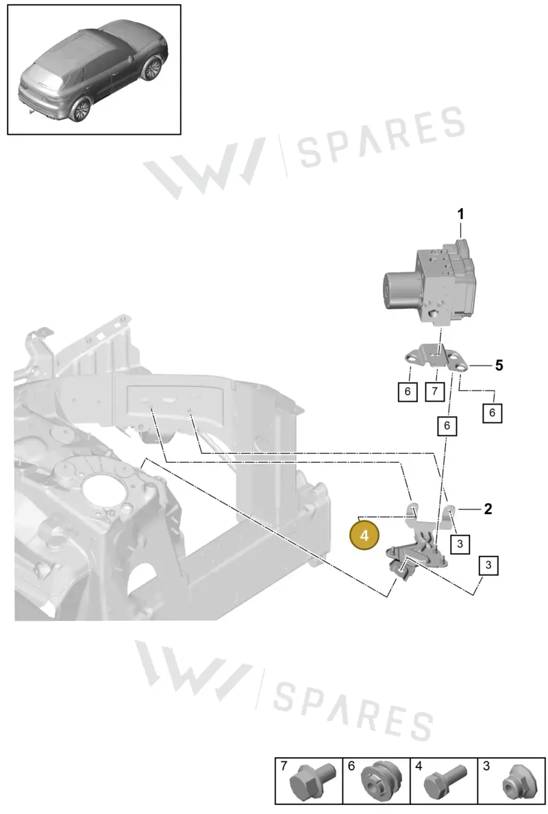 N10082913 — Porsche Cayenne Diesel V6 (2017-2023) diagram p51605000, position 4