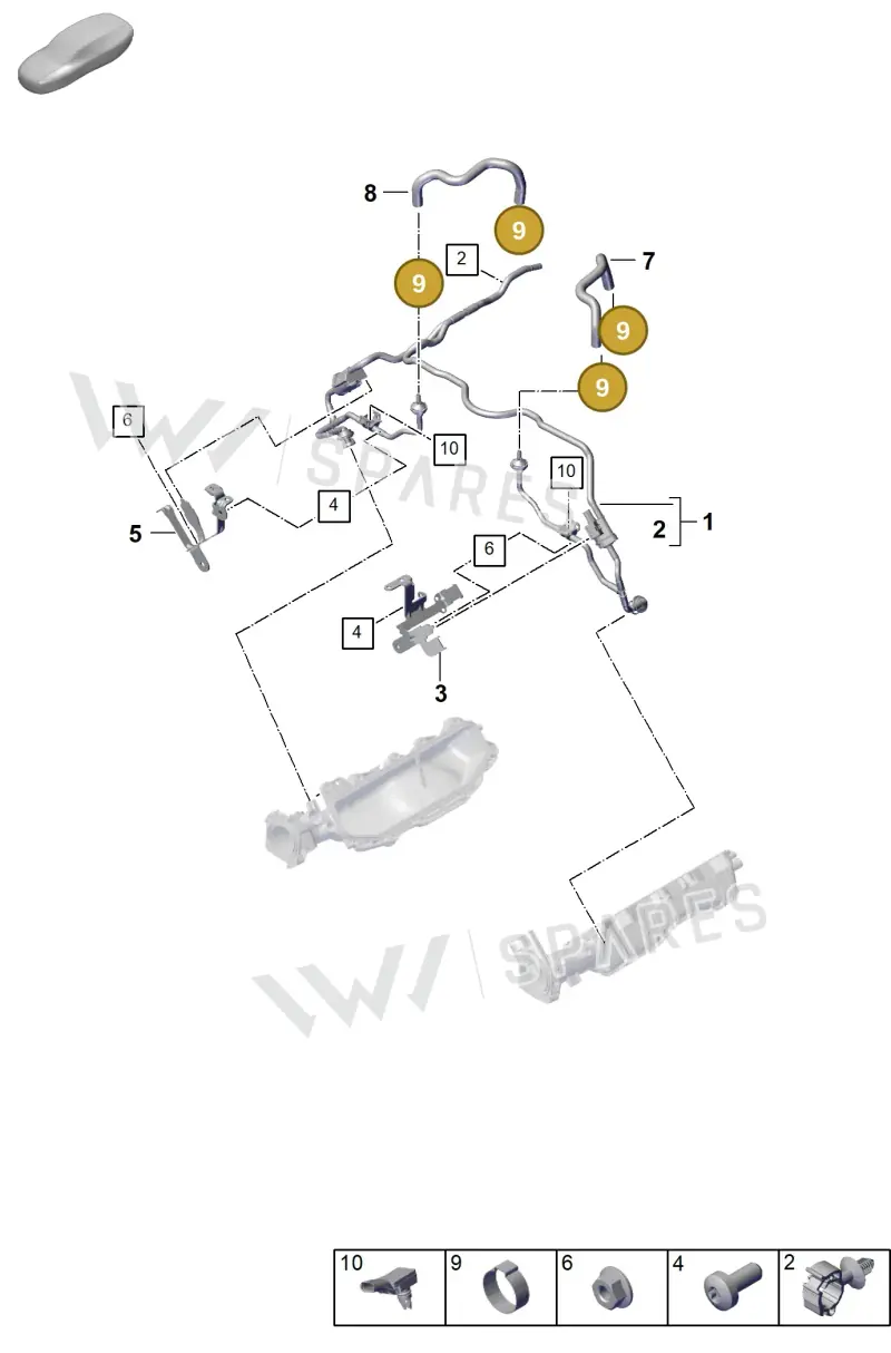 N10108301 — Porsche Panamera (2023-) diagram p62107310, position 9