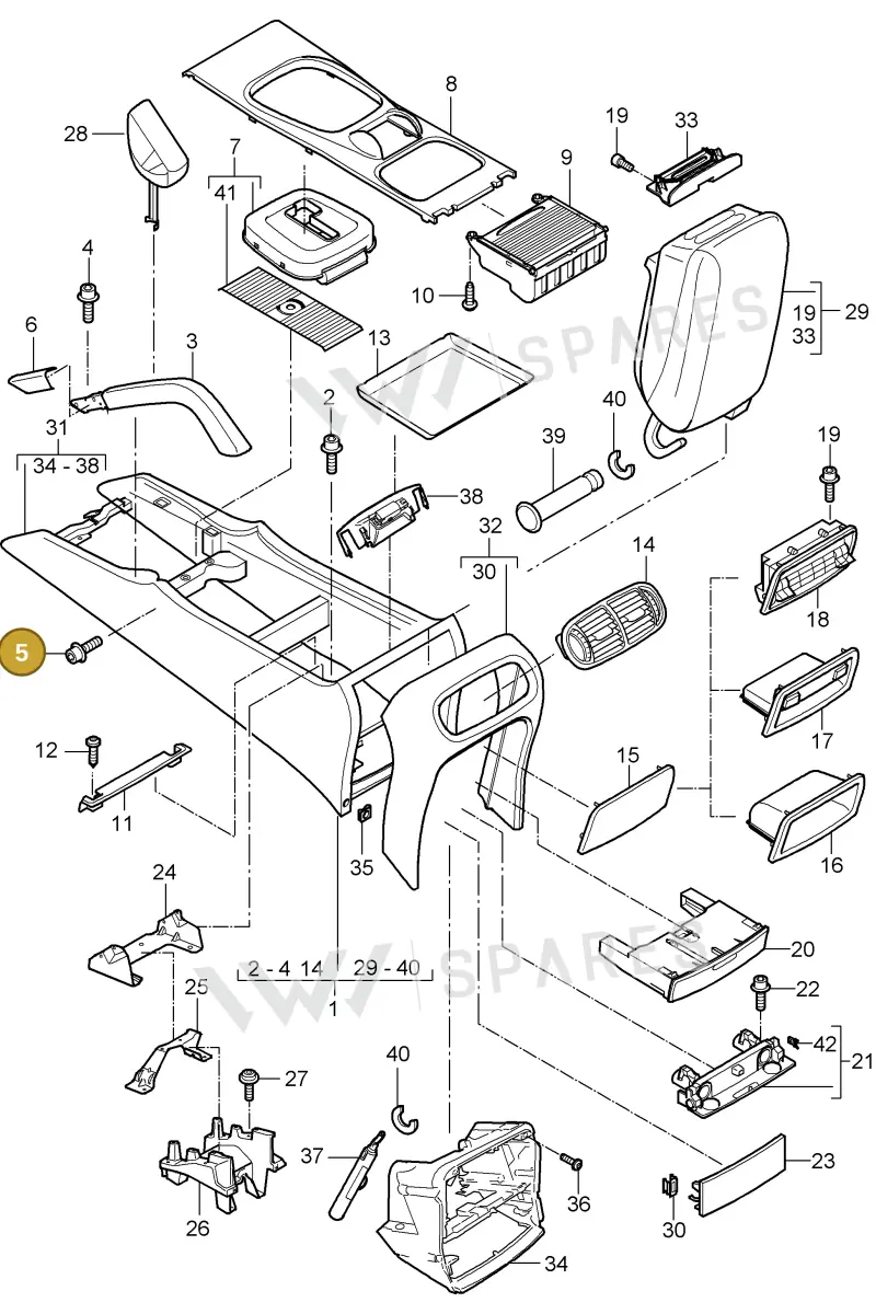 N10111203 — Porsche Cayenne (2007-2010) diagram p31809015, position 5