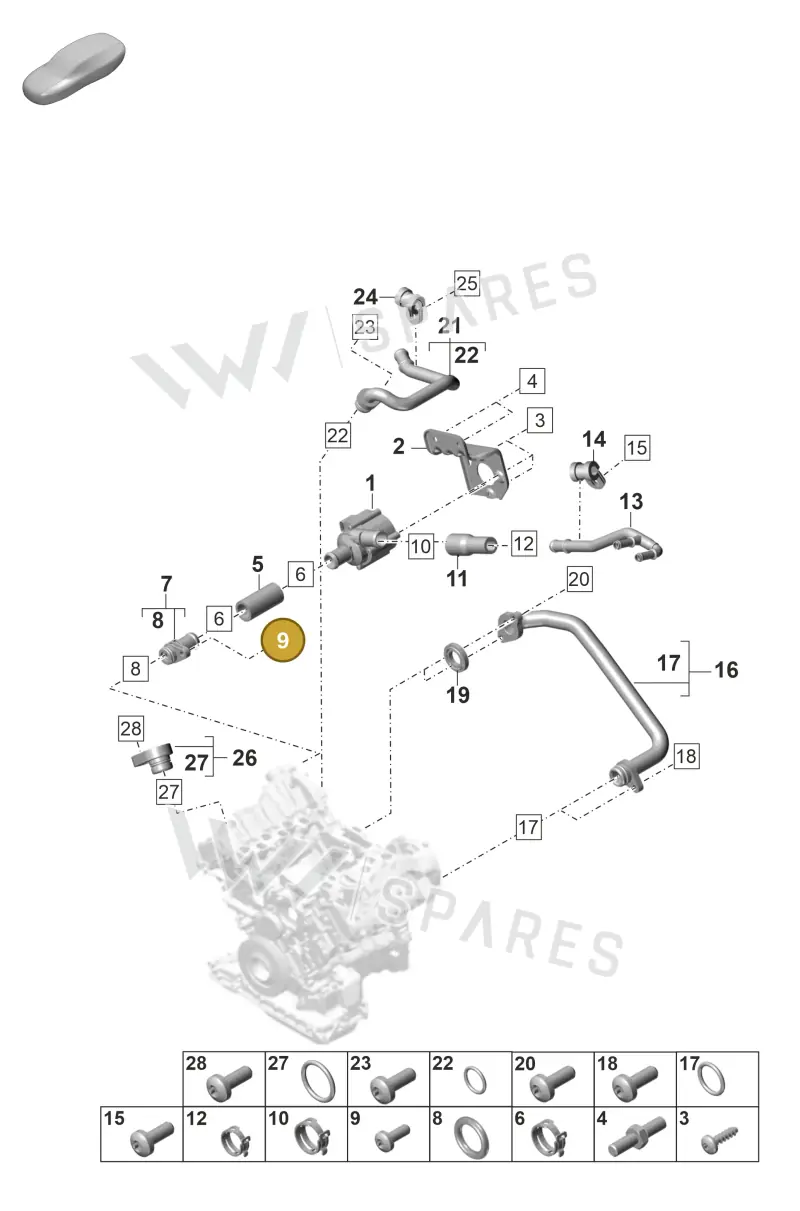 N10124309 — Porsche Panamera (2023-) diagram p58105110, position 9