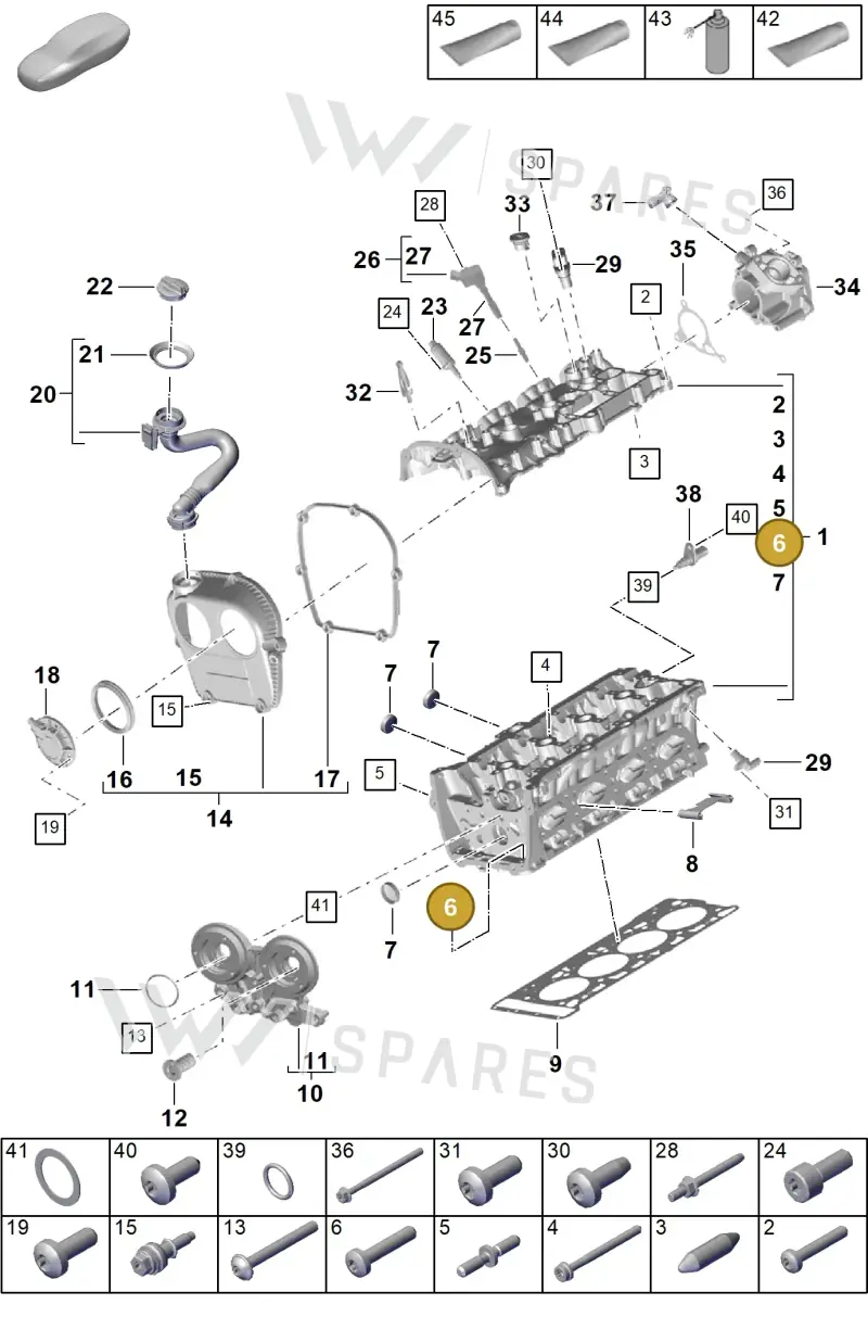 N10156207 — Porsche Cayenne Hybrid Coupe (2023-) diagram p60103000, position 6