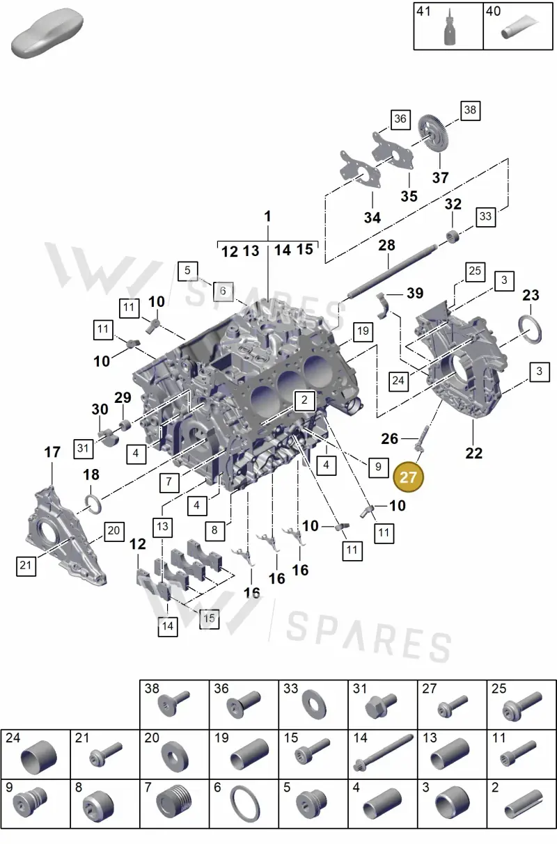 N10196103 — Porsche Cayenne Hybrid Coupe (2023-) diagram p60101110, position 27