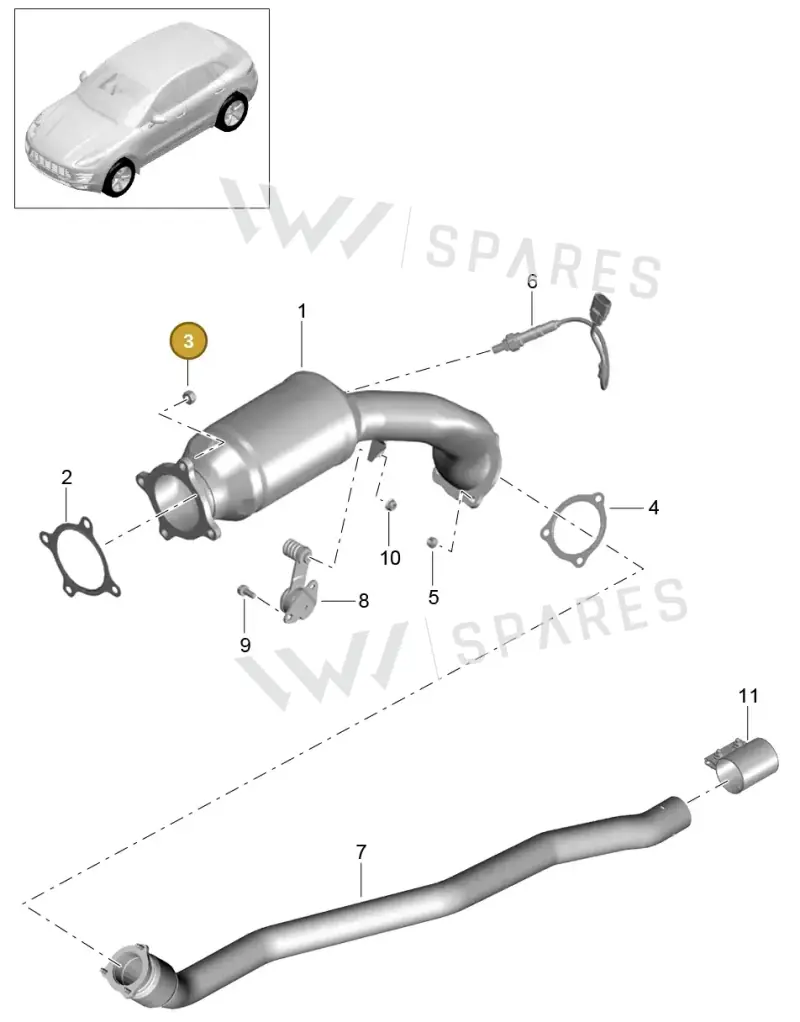 N10209007 — Porsche Macan GTS (2013-2018) diagram p44202045, position 3