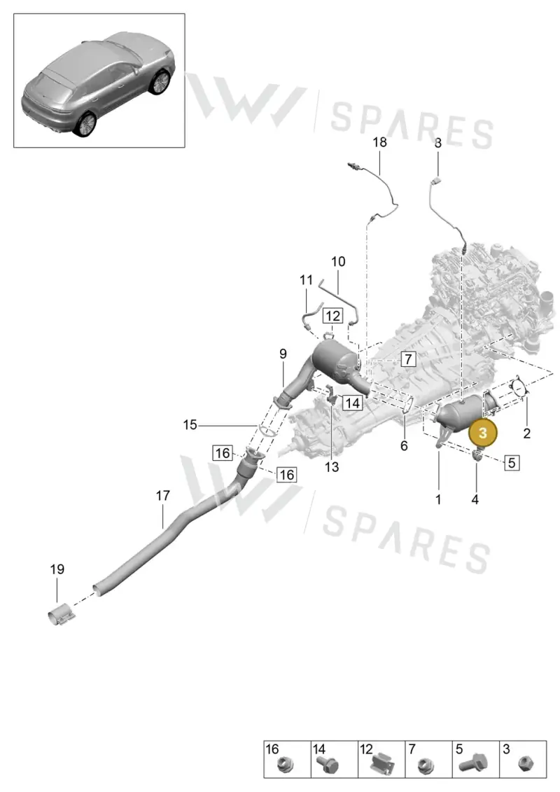 N10209007 — Porsche Macan R4 TFSI (2018-) diagram p52000132, position 3