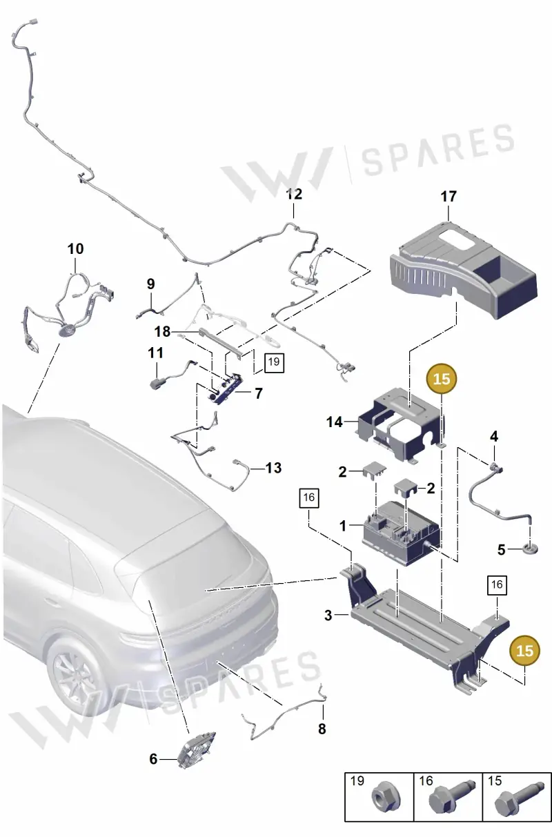 N10240003 — Porsche Cayenne Hybrid Coupe (2023-) diagram p60902400, position 15