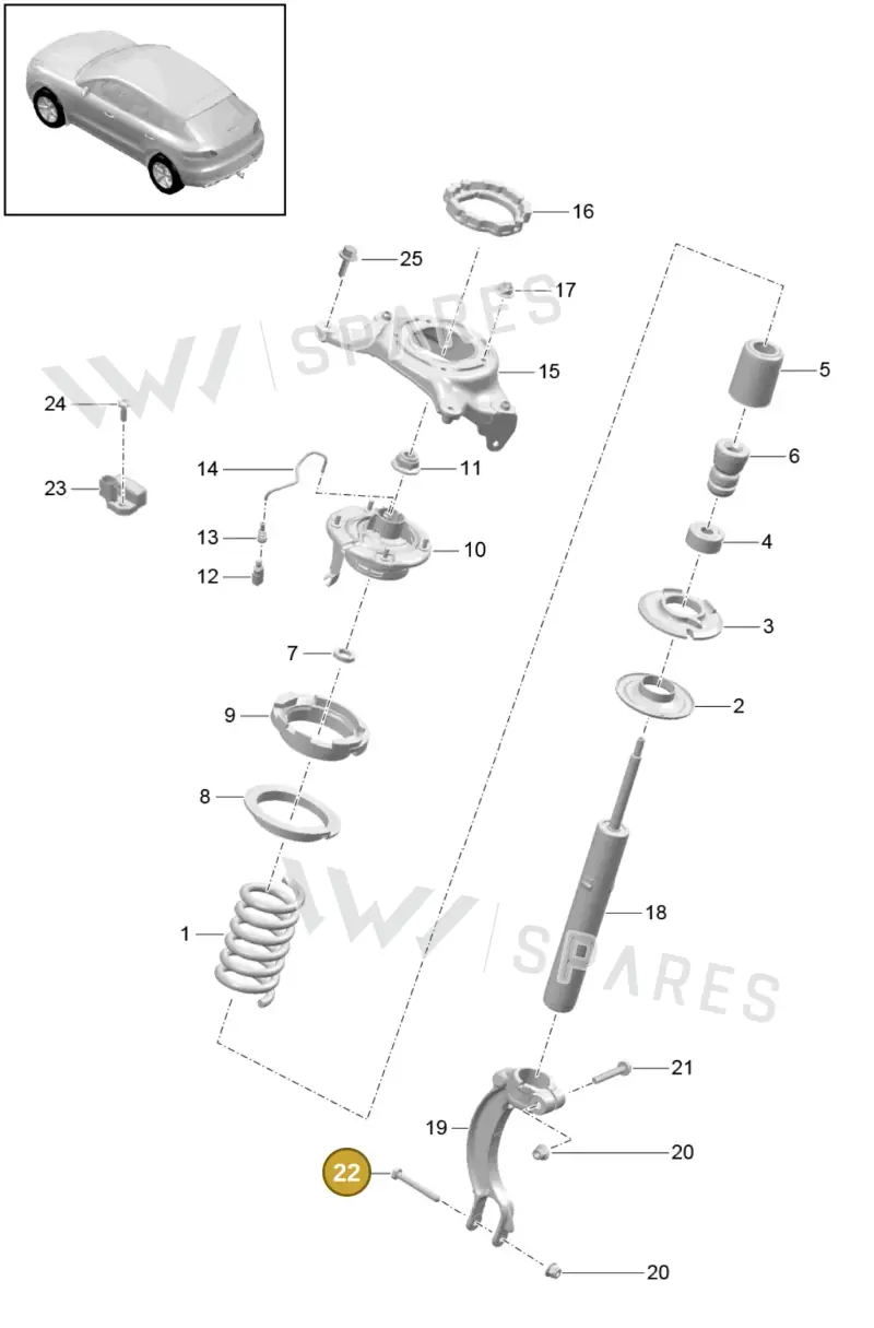 N10241202 — Porsche Macan GTS (2013-2018) diagram p44402000, position 22