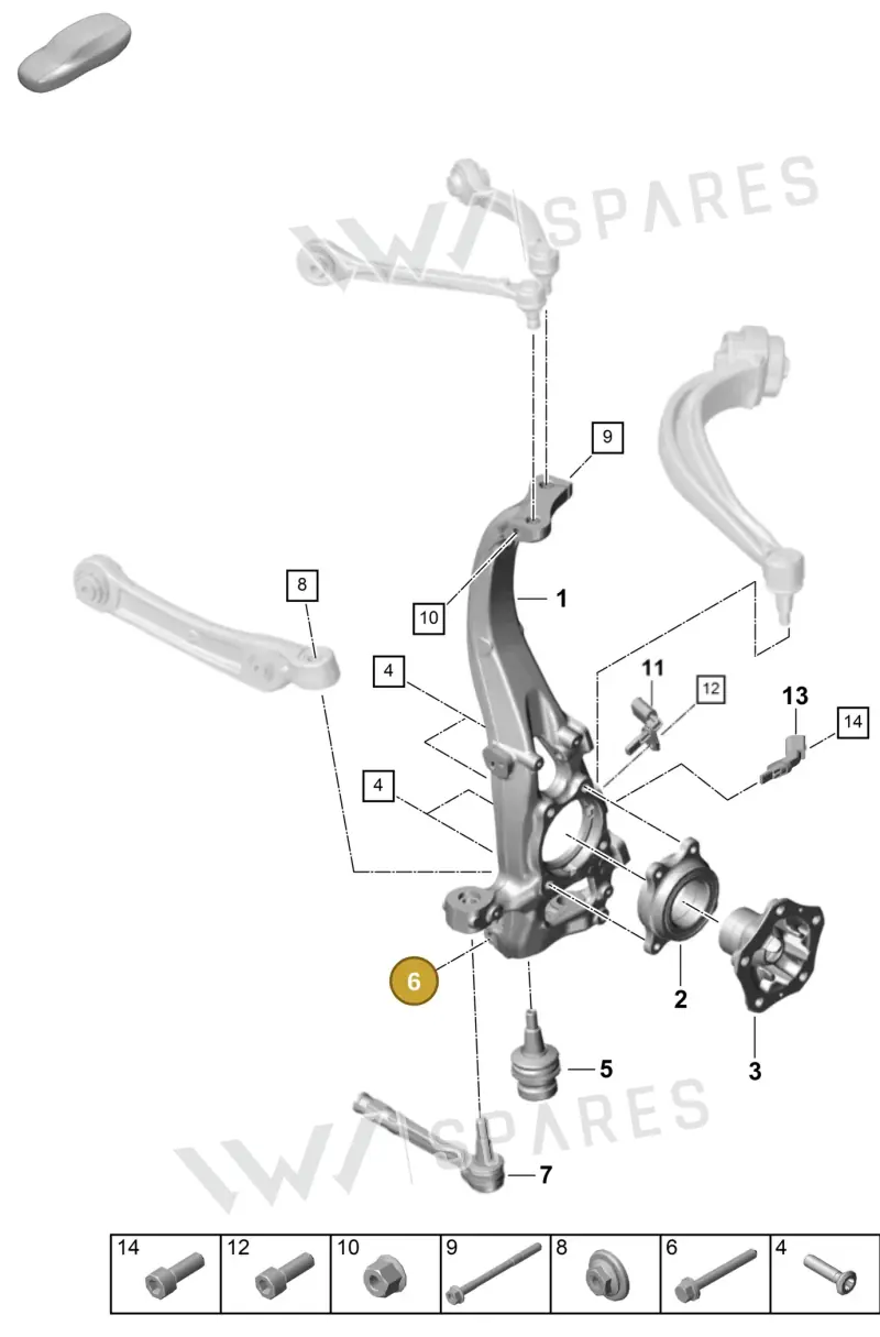 N10241507 — Porsche Cayenne Hybrid Coupe (2023-) diagram p60401020, position 6
