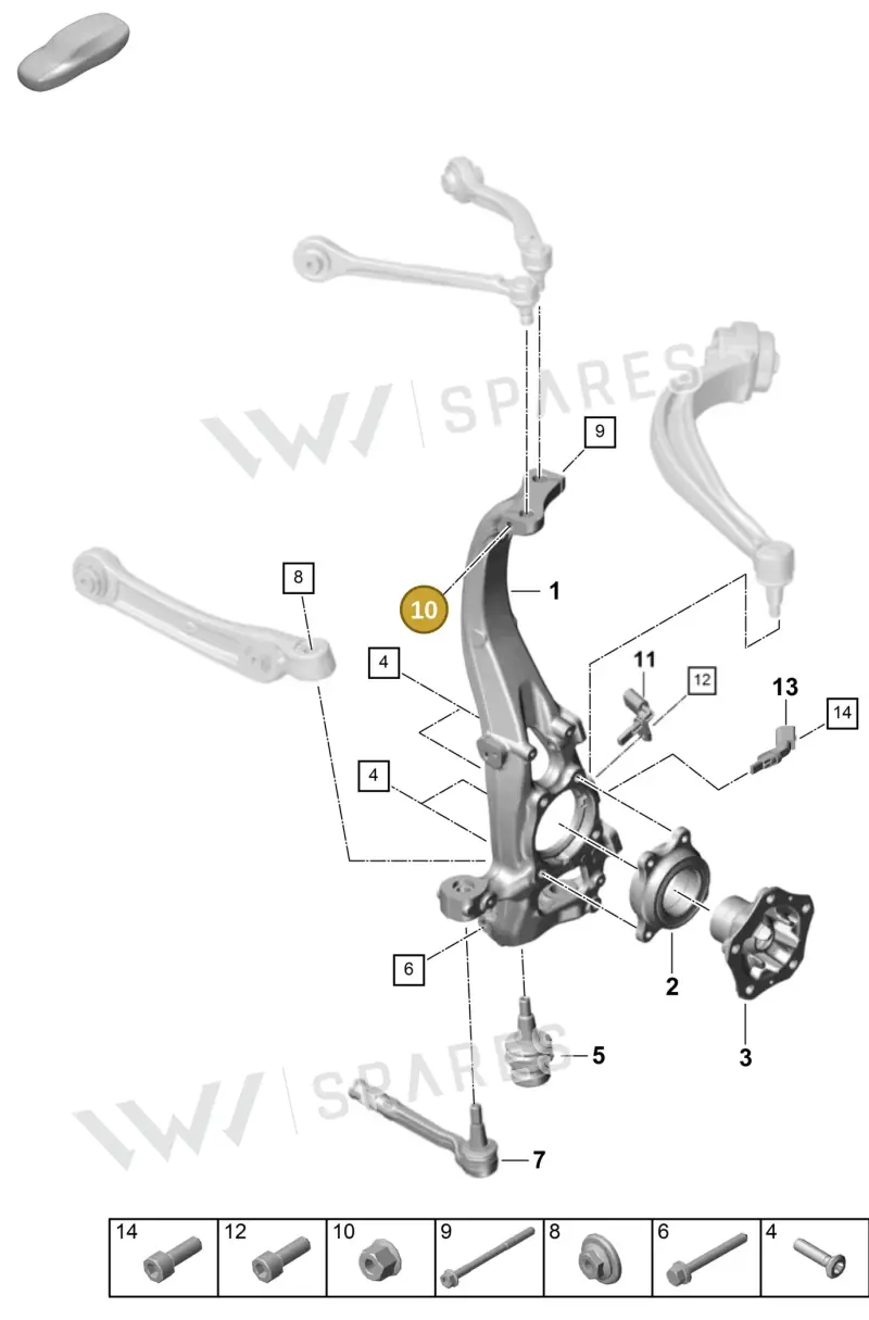 N10272302 — Porsche Cayenne Hybrid Coupe (2023-) diagram p60401020, position 10