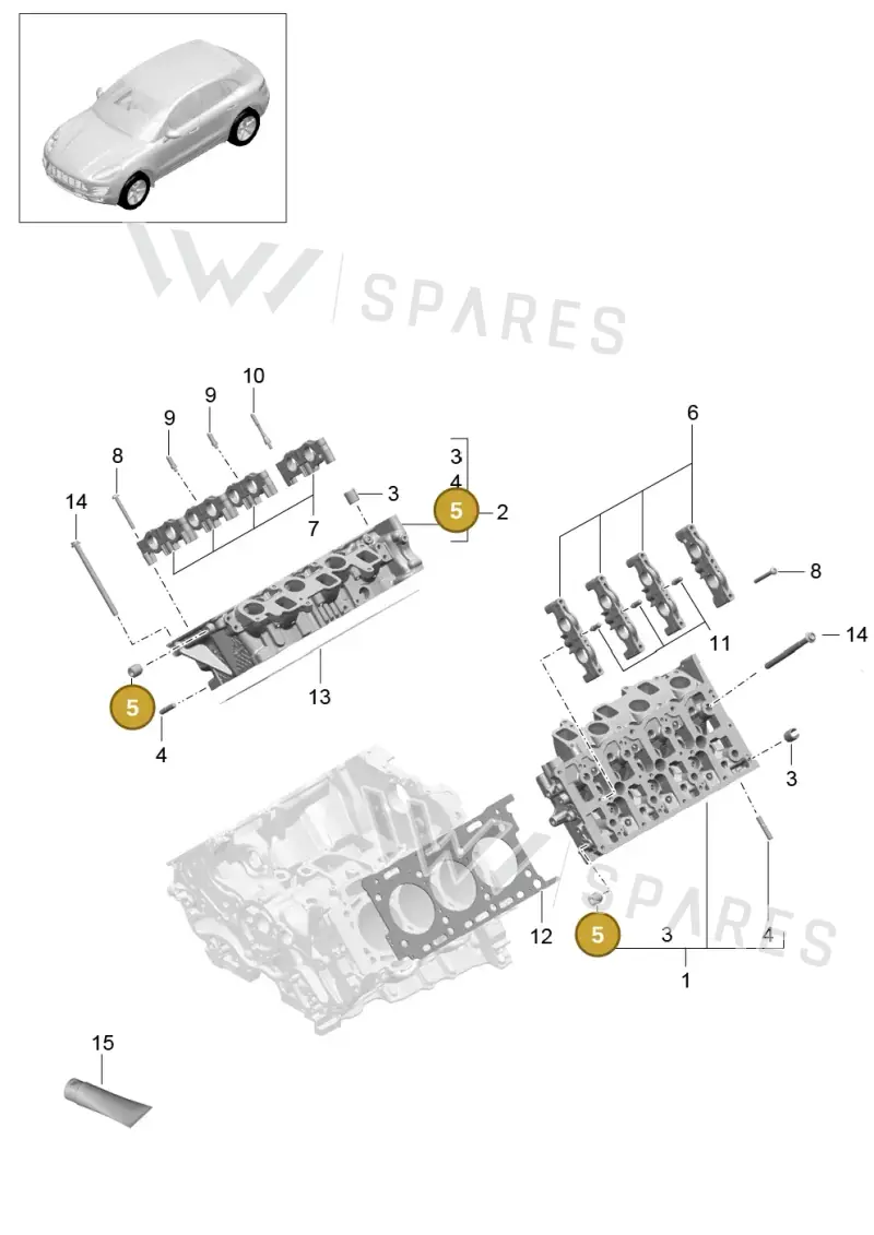 N10283304 — Porsche Macan GTS (2013-2018) diagram p44103005, position 5