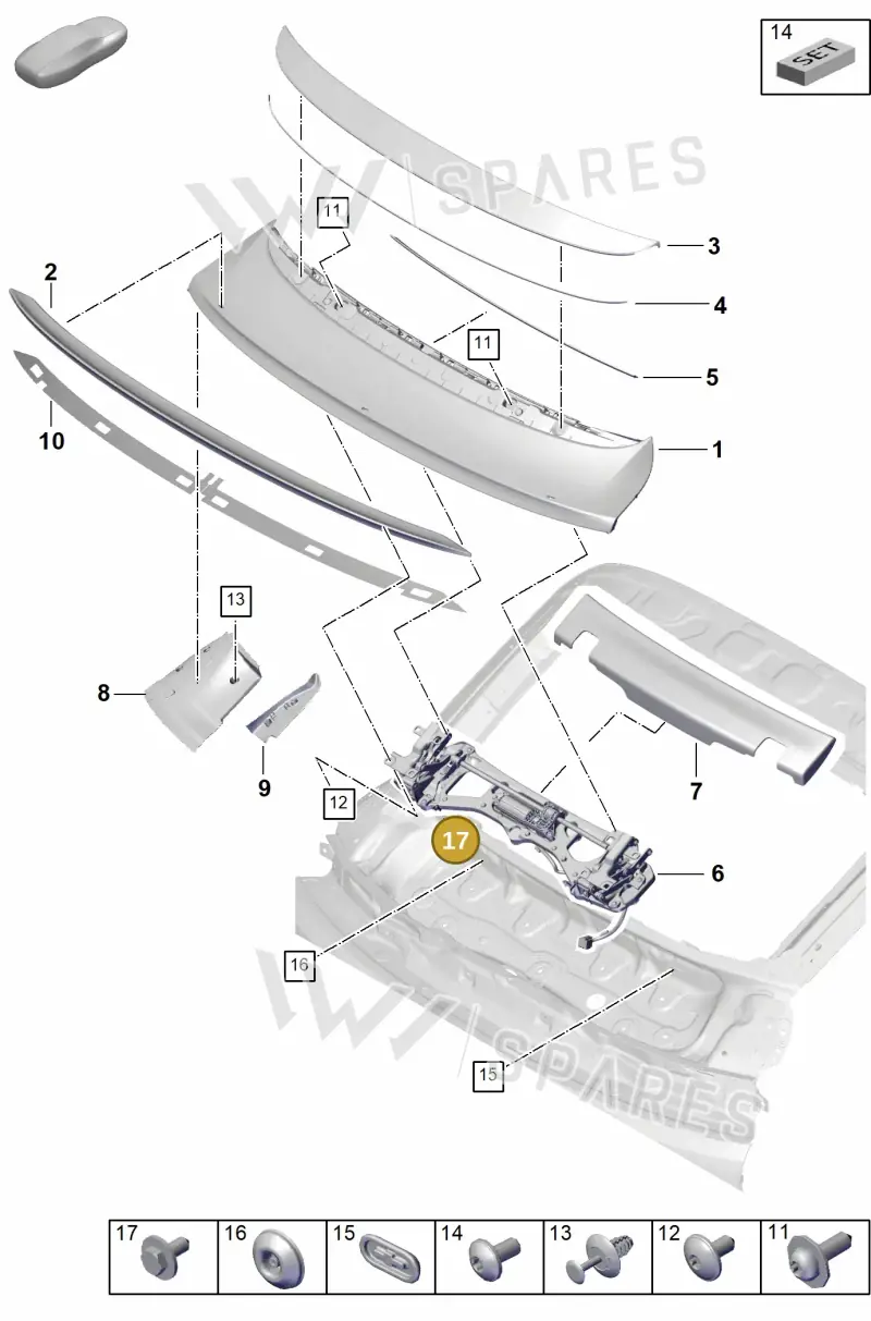 N10321003 — Porsche Cayenne Hybrid Coupe (2023-) diagram p60803180, position 17