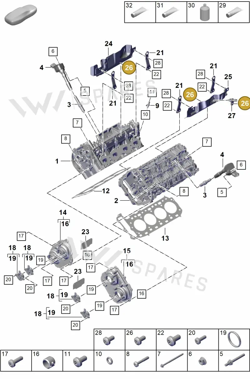 N10335207 — Porsche Cayenne Hybrid Coupe (2023-) diagram p60103020, position 26
