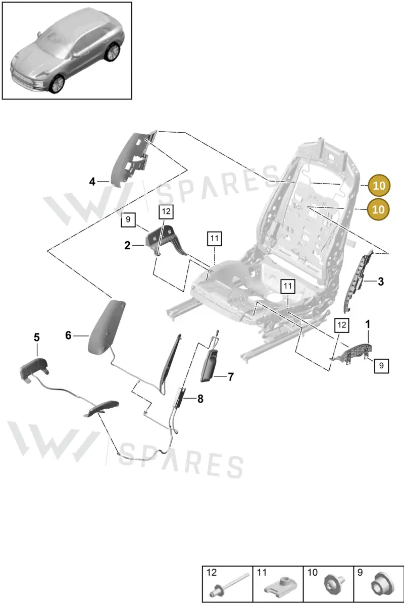 N10354503 — Porsche Macan R4 TFSI (2018-) diagram p52817620, position 10