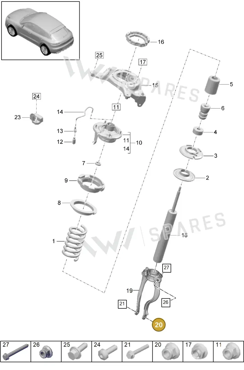 N10402904 — Porsche Macan R4 TFSI (2018-) diagram p52402000, position 20