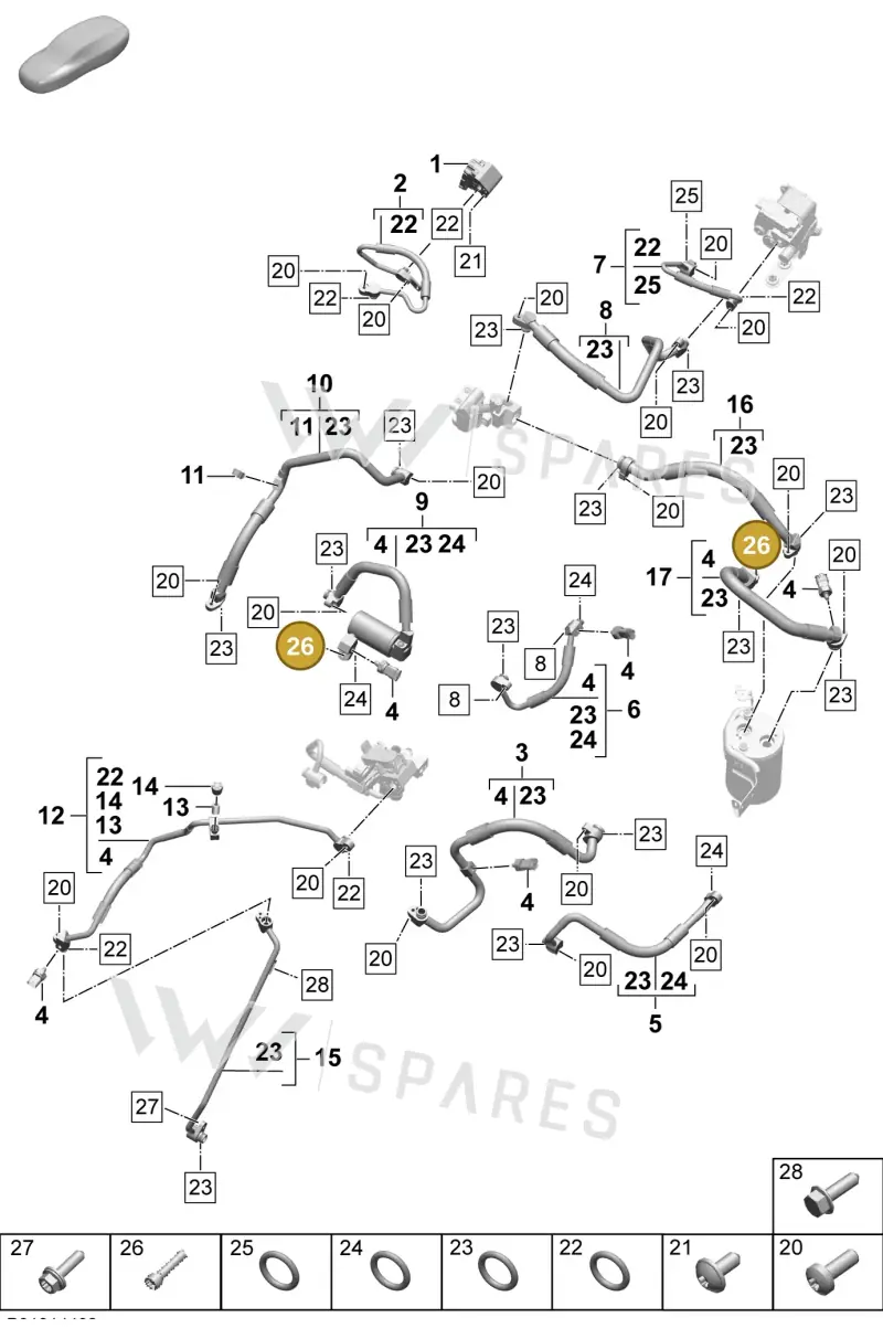 N10414402 — Porsche Macan 4 (2024-) diagram p61814402, position 26