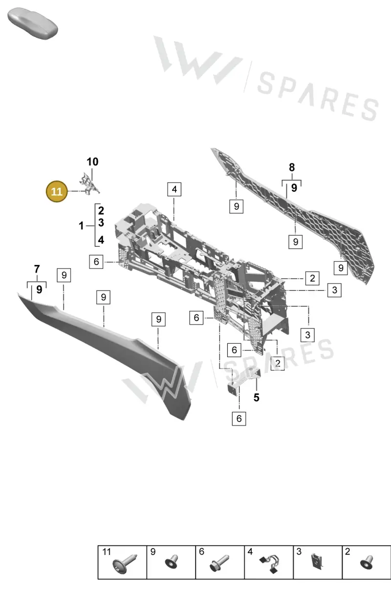 N10415903 — Porsche Macan 4 (2024-) diagram p61809200, position 11