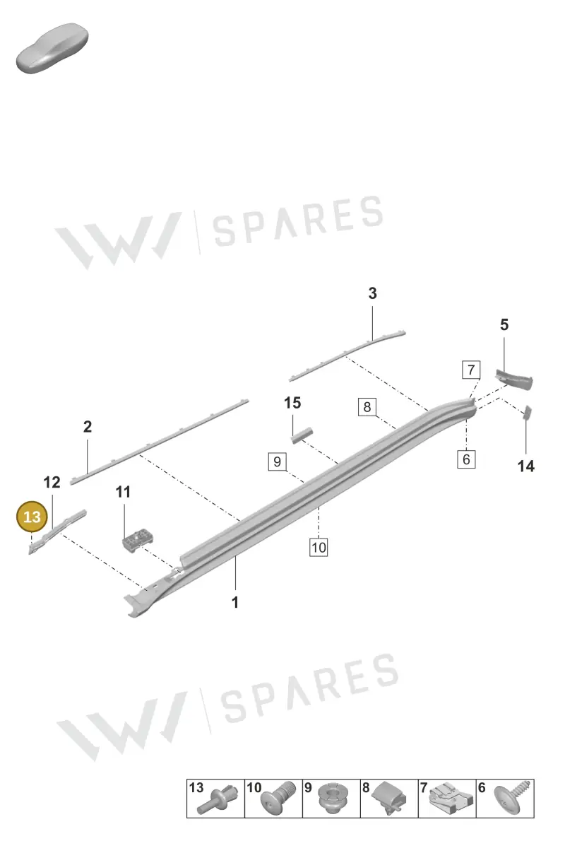 N10417901 — Porsche Panamera 4 Hybrid (2020-2023) diagram p58810100, position 13