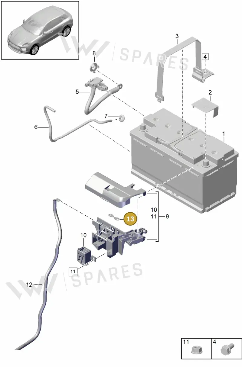 N10424905 — Porsche Macan R4 TFSI (2018-) diagram p52000147, position 13