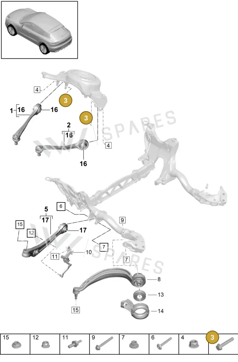 N10425302 — Porsche Macan R4 TFSI (2018-) diagram p52401010, position 3
