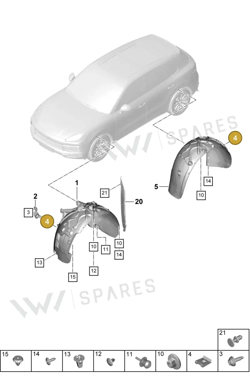 N10433701 — Porsche Cayenne Diesel V6 (2017-2023) diagram p51801085, position 4