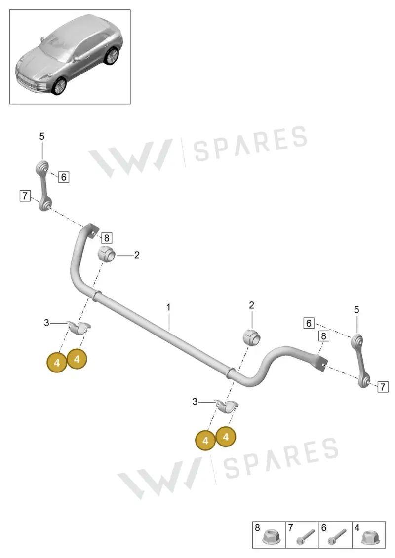 N10435506 — Porsche Macan R4 TFSI (2018-) diagram p52402030, position 4