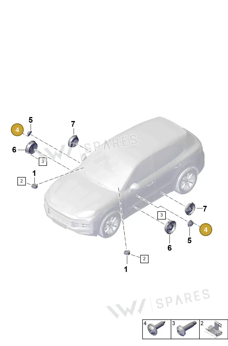 N10442003 — Porsche Cayenne Hybrid Coupe (2023-) diagram p60914000, position 4
