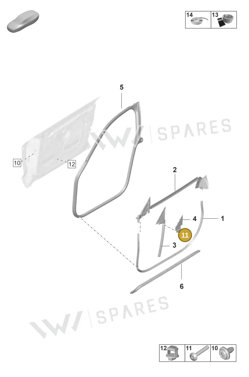 N10447402 — Porsche Taycan Sport Turismo (2019-2024) diagram p56804050, position 11