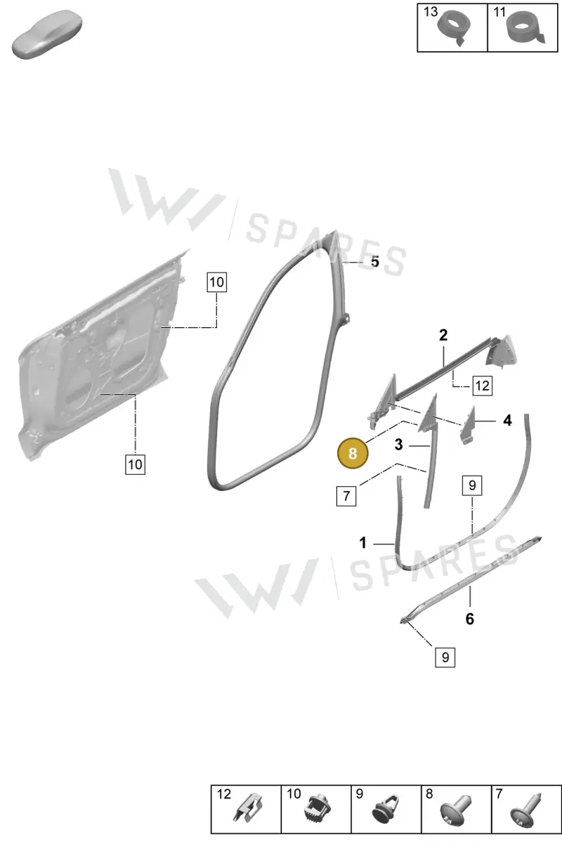 N10447402 — Porsche Taycan Sport Turismo (2023-) diagram p64804100, position 8