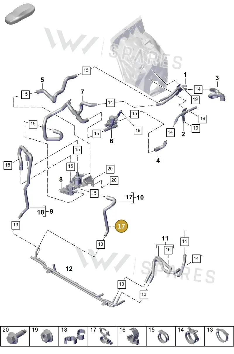 N10450801 — Porsche Cayenne Hybrid Coupe (2023-) diagram p60815340, position 17