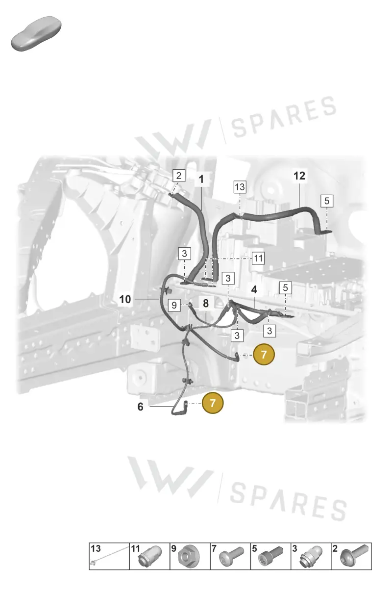N10451405 — Porsche Taycan Sport Turismo (2023-) diagram p56902070, position 7
