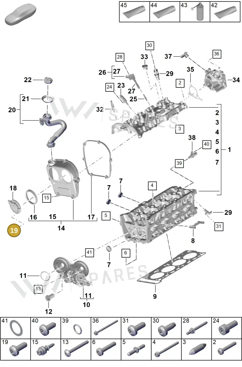 N10451405 — Porsche Cayenne Hybrid Coupe (2023-) diagram p60103000, position 19