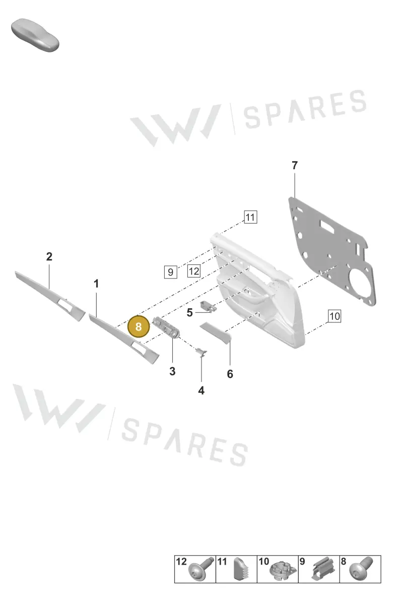 N10471802 — Porsche Panamera 4 Hybrid (2020-2023) diagram p58808400, position 8