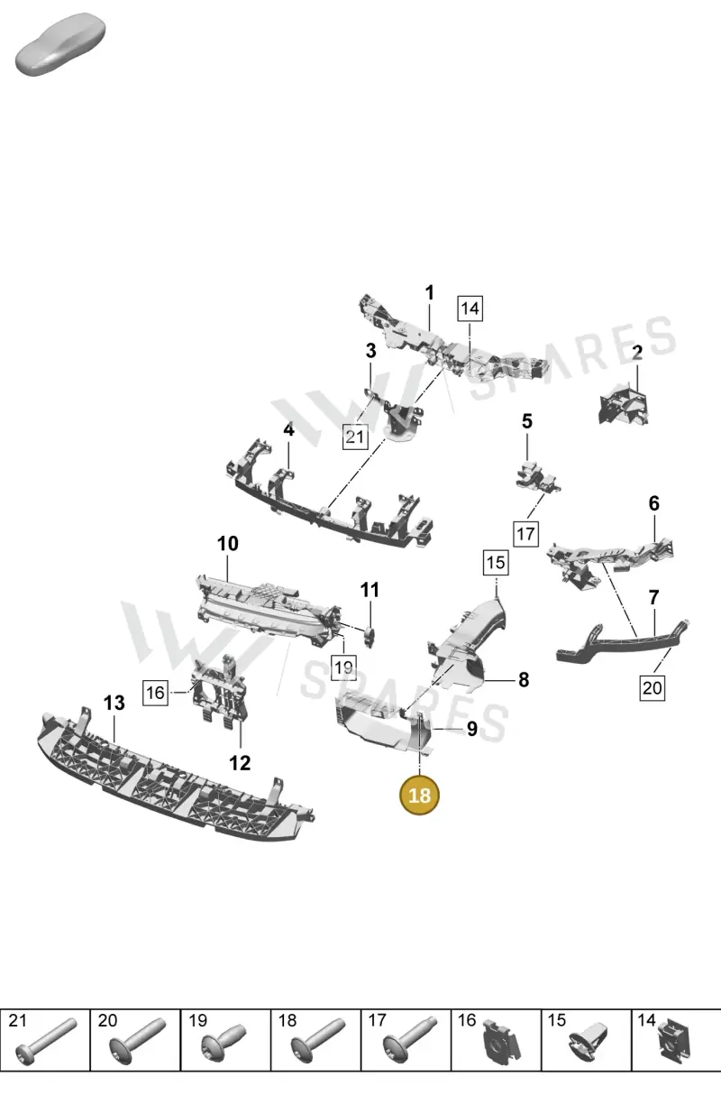 N10473402 — Porsche Macan 4 (2024-) diagram p61802100, position 18