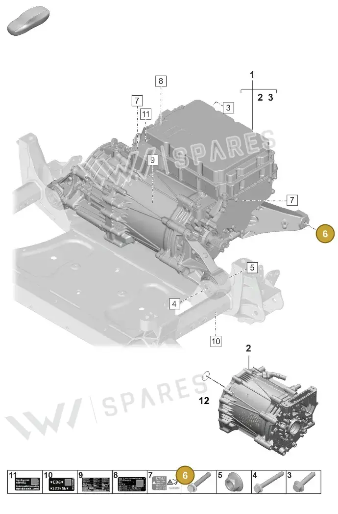 N10500802 — Porsche Taycan Sport Turismo (2023-) diagram p64151000, position 6